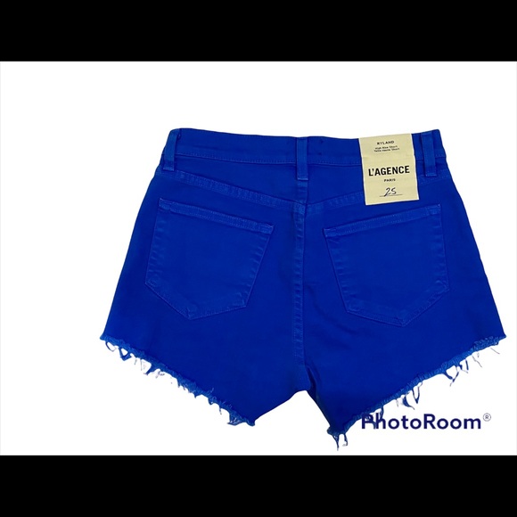 L'AGENCE Ryland Short Princess Blue Sz 25 NWT New Reg $194 - Picture 3 of 3